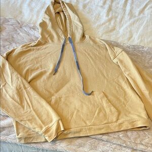 Madewell Yellow Hoodie with Blue Drawstrings, Women’s